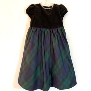 Girls Black Velvet Party Dress